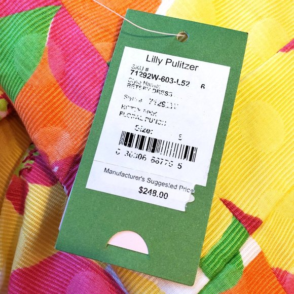 Lilly Pulitzer Strapless Floral Dress - Vibrant Pink, Orange, Yellow - Picture 11 of 14